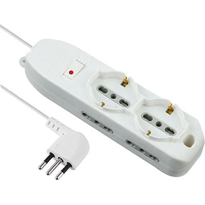 Multipresa bipasso + schuko + termico electraline bianco posti 6 2p+t 10a nÂ°xmmq 3x0,75 mt 2 (2 pezzi) Electraline