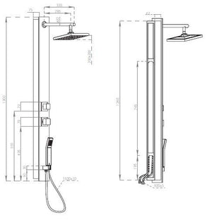 Colonna doccia multifunzione Gedy modello Style 00 - Vetro