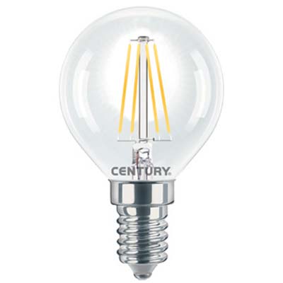 Lampada wire led sfera incanto century calda volt 230 watt 4 lumen 480 e14 (5 pezzi) Century