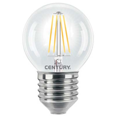 Lampada wire led sfera incanto century calda volt 230 watt 6 lumen 806 e27 (5 pezzi) Century