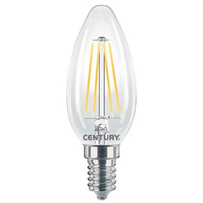 Lampada wire led oliva incanto century calda volt 230 watt 4 lumen 470 e14 (5 pezzi) Century