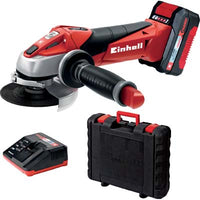 Smerigliatrice ang batteria te-ag18 li kit einhell volt 18 ah 3 + valigia Einhell 