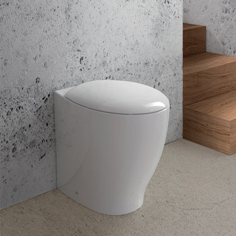 WC filo muro con profonditÃ Â ridotta di 48 cm Domus Falerii Mascalzone con sedile normal close