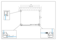 BOX CABINA DOCCIA 3 LATI 2 FISSI E UNO SCORREVOLE 72,5-75x105-110x72,5-75