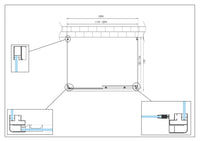 BOX CABINA DOCCIA 3 LATI 2 FISSI E UNO SCORREVOLE 72,5-75x115-120x72,5-75