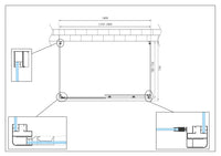 BOX CABINA DOCCIA 3 LATI 2 FISSI E UNO SCORREVOLE 72,5-75x135-140x72,5-75