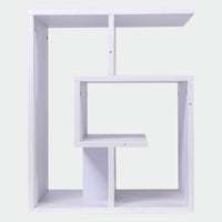 Tavolino da Salotto Porta Libri 4 Piani Moderno 45x40 H55 cm Bianco