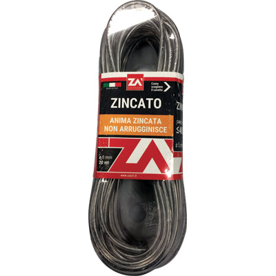 Cavetto acciaio zincato trasparente mm 5,0 mt 20 (2 pezzi) 