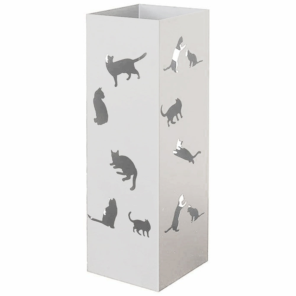 Portaombrelli Bianco per Ingresso Design Gatti Porta Ombrelli 15.5 x 15.5 x 49cm