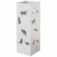 Portaombrelli Bianco per Ingresso Design Gatti Porta Ombrelli 15.5 x 15.5 x 49cm