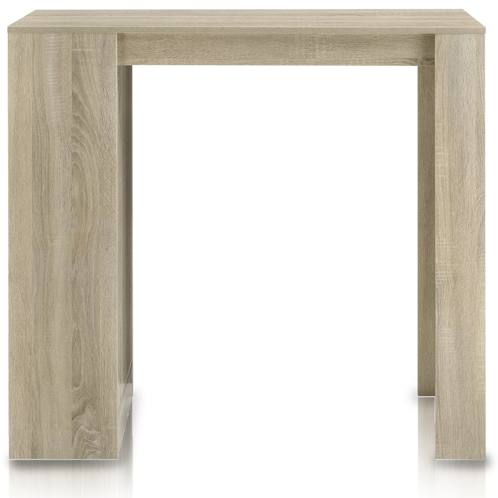 Tavolo Snack da Cucina Soggiorno Bar 3 Ripiani Legno 110x50 H 103 cm Quercia