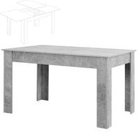 Tavolo da Pranzo Allungabile Estensibile 90 x 140 - 190 cm Salvaspazio Grigio