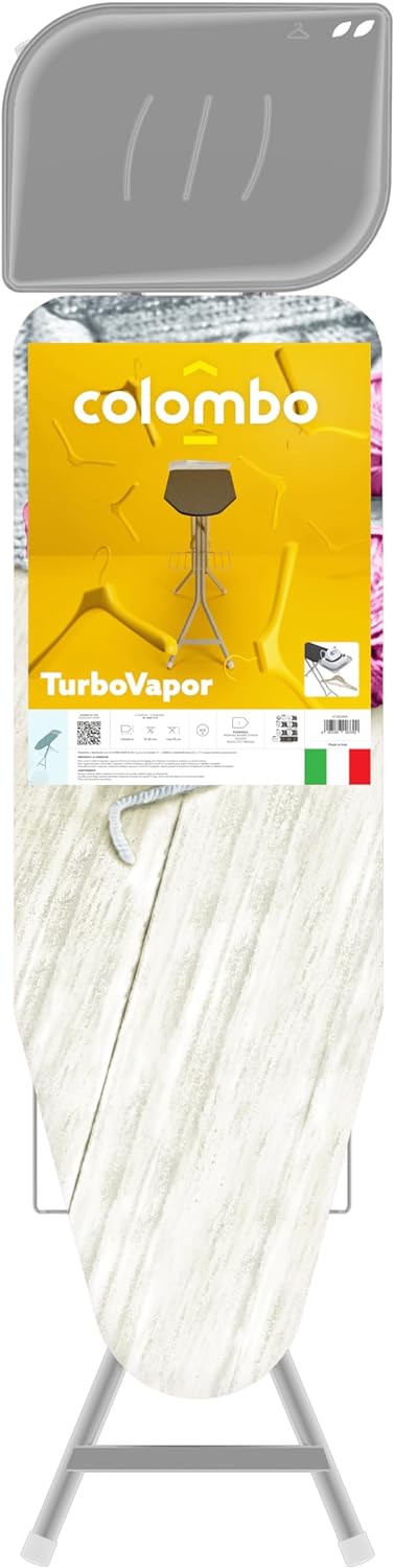 Asse da Stiro Turbo Vapor 120x40cm salvaspazio con altezza regolabile COLOMBO