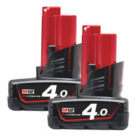 M12 Nrg-402-Energy Pack Kit 2 Batterie Da 4,0Ah M12 B4 + Caricabatterie C12 C 