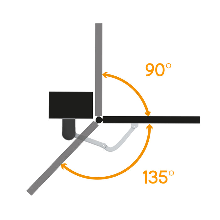 Apricancello Wifi a braccia articolate per cancelli a battente EXTEL Umii XB250 - Ante fino a 2,5 mt / 250 Kg. EXTEL