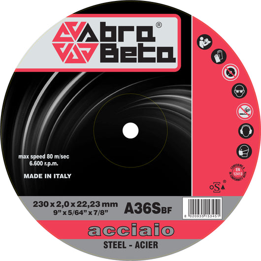 ABRABETA DISCO FERRO D.230X2,0  PZ 25,0