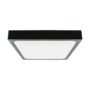 Luce a cupola LED da 24 W 6500k quadrati, cornice nera IP44