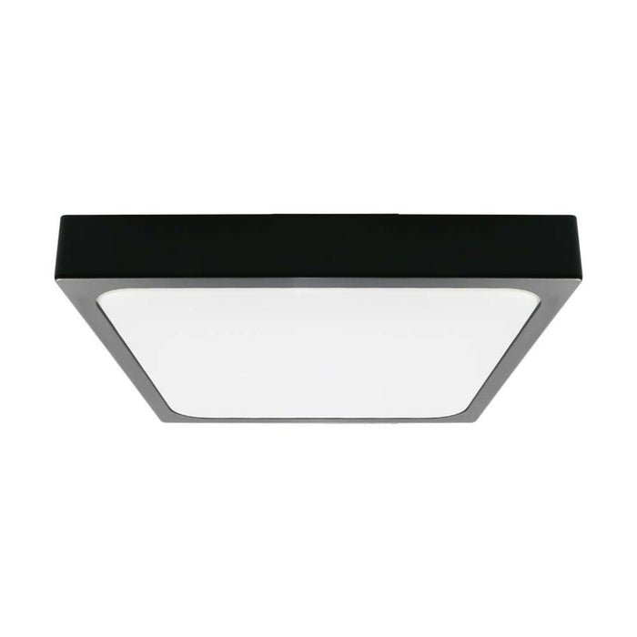 Luce a cupola LED da 24 W 6500k quadrati, cornice nera IP44