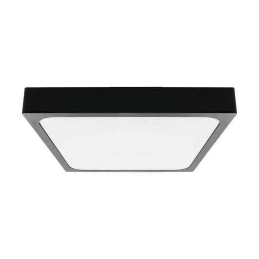 Luce a cupola LED da 30 W 6500k quadrati, cornice nera IP44