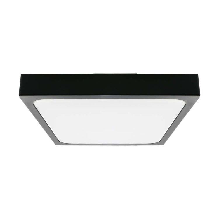 Luce a cupola LED da 30 W 6500k quadrati, cornice nera IP44