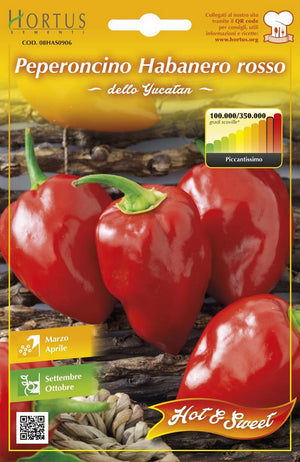 10pz semi orto peperoncino habanero rosso 76575