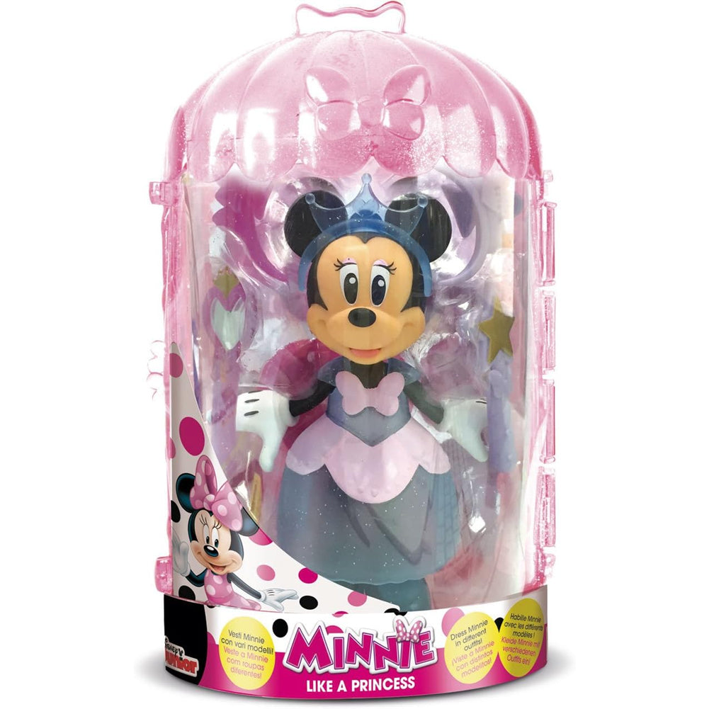 Minnie Like A Princess Bambola con 12 Accessori e Vestiti da 15 cm Idea Regalo