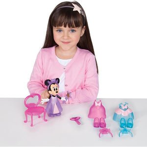 Minnie Like A Princess Bambola con 12 Accessori e Vestiti da 15 cm Idea Regalo