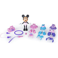 Minnie Glam & Train Bambola 15cm 12 Accessori Vestiti Intercambiabili Idea Regalo