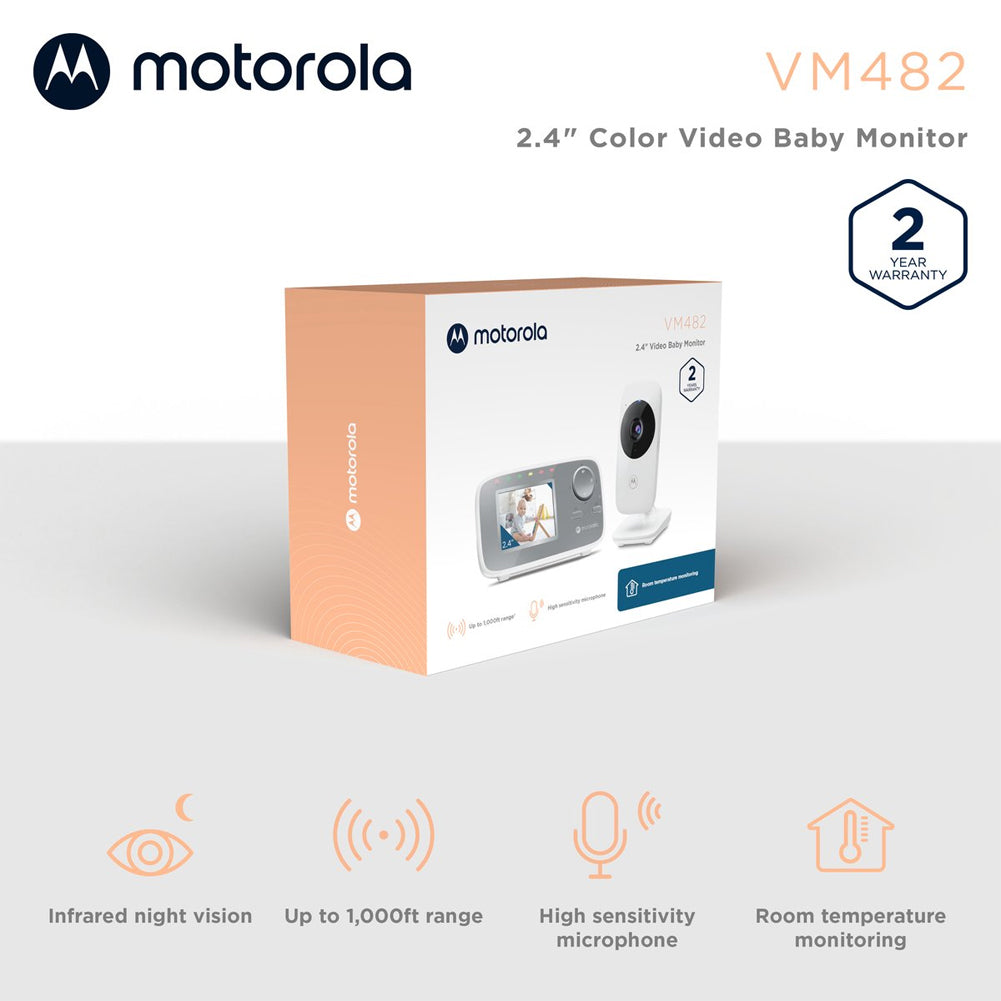 Motorola Nursery Baby Monitor VM482 Baby Monitor con Fotocamera Visione Notturna