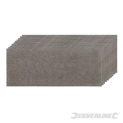 Fogli a rete abrasivi fissaggio a strappo 115 x 230 mm per platorelli riutilizzabili silverline - Grana 80