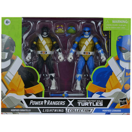 Power Rangers Tartarughe Ninja Donatello + Leonardo pack figure 15cm