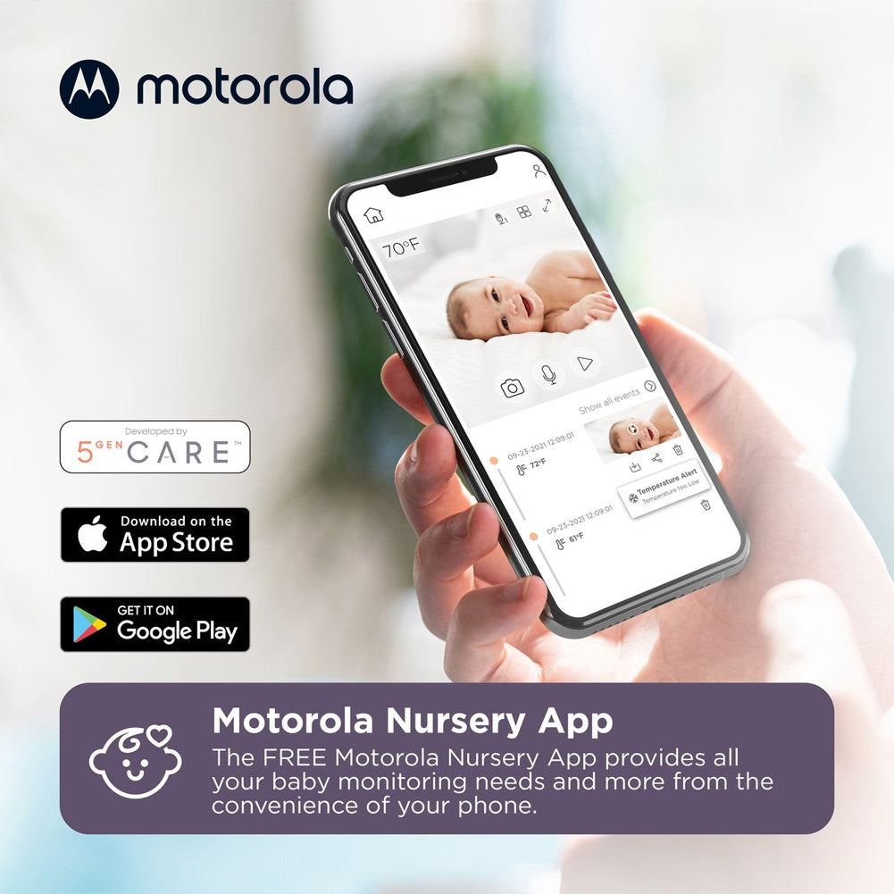 Motorola Nursery PIP1010 CONNECT Baby Monitor con Nursery App e Visione Notturna