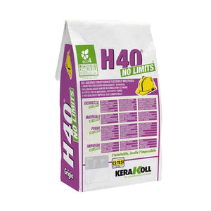 H40 No Limits-Collante Gel Adesivo Strutturale Multiuso Per Incollare In Condizioni Estreme Bianco 5Kg-Kerakoll