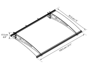 Canopia Altair Pensilina Da Esterno  150X91 cm  Trasparente