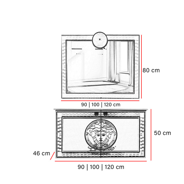 Mobile bagno sospeso medusa - 90x46