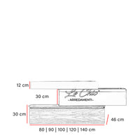 Mobile sospeso sfalsato Zenith Naturale - 120 cm