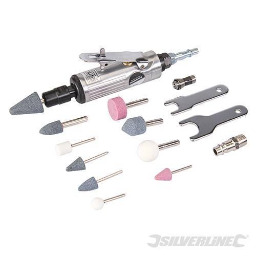 Kit di smerigliatura pneumatica Silverline 15 pezzi