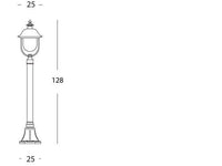 Lampada Palo per Giardino Piccolo Color Grigio e Rame da Esterno Linea Rustica Sovil