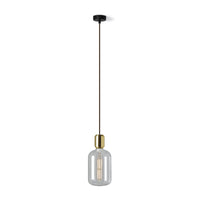 Lampada sospensione ottone trasparente