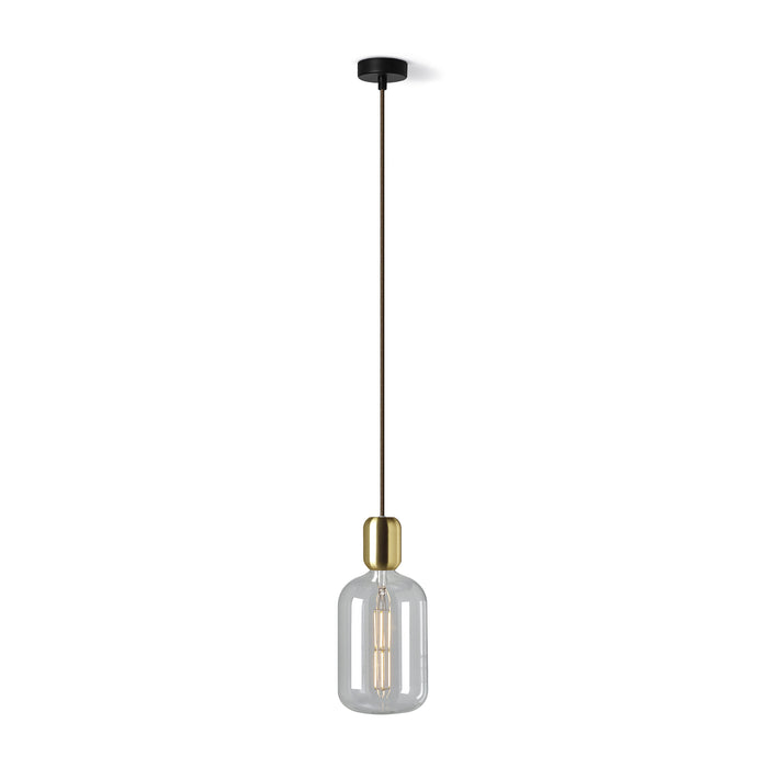 Lampada sospensione ottone trasparente