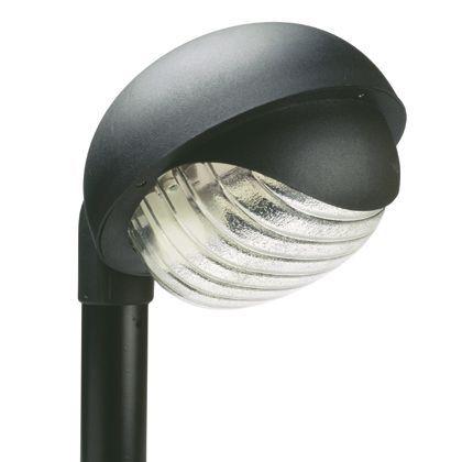 Lampada Testa Palo Tondo in Basso Colore Nero da Esterno Linea Residence Sovil