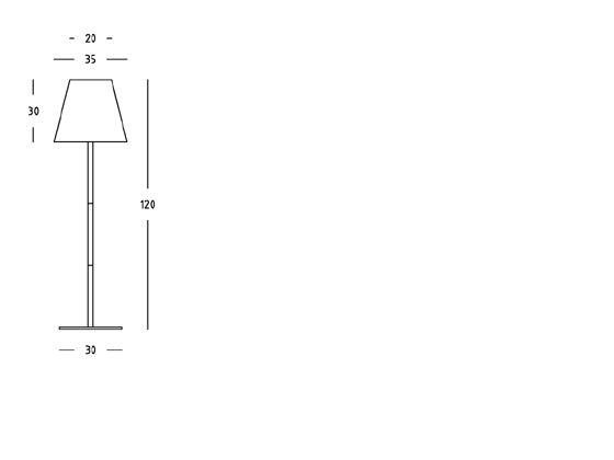 Piantana Lampada Classica Piccola Colore Alluminio per Esterno Linea Lounge Livos