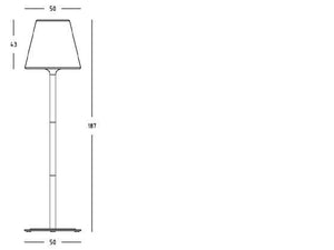 Piantana Lampada Classica Grande Colore Alluminio per Esterno Linea Lounge Livos