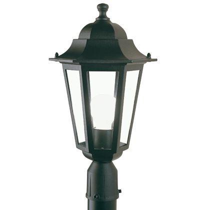 Lampada Testa Palo Diametro 60Mm Colore Nero da Esterno Linea Esagonale Sovil