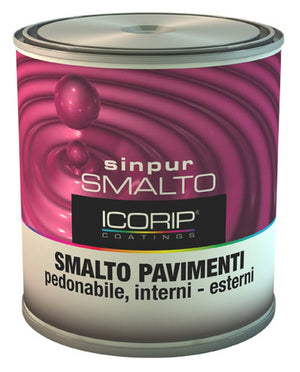 6pz smalto sinpur rosso x pavimento da lt.0,750 7918