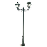 Lampada Palo Alto Due Luci per Giardino Colore Grigio per Esterno Linea Elegance Livos