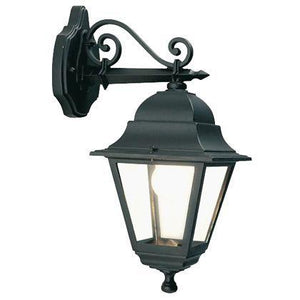 Lampada Applique Media in Basso Colore Nero da Esterno Linea Quadrata Sovil