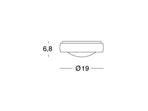 Lampada Plafoniera 8W a Led Smd Tonda Piccola Colore Grigio Grafite per Esterno Linea Loft Sovil