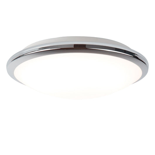 Plafoniera Contemporanea Knutsford Acciaio Cromo Vetro Bianco Led 14W 3500K