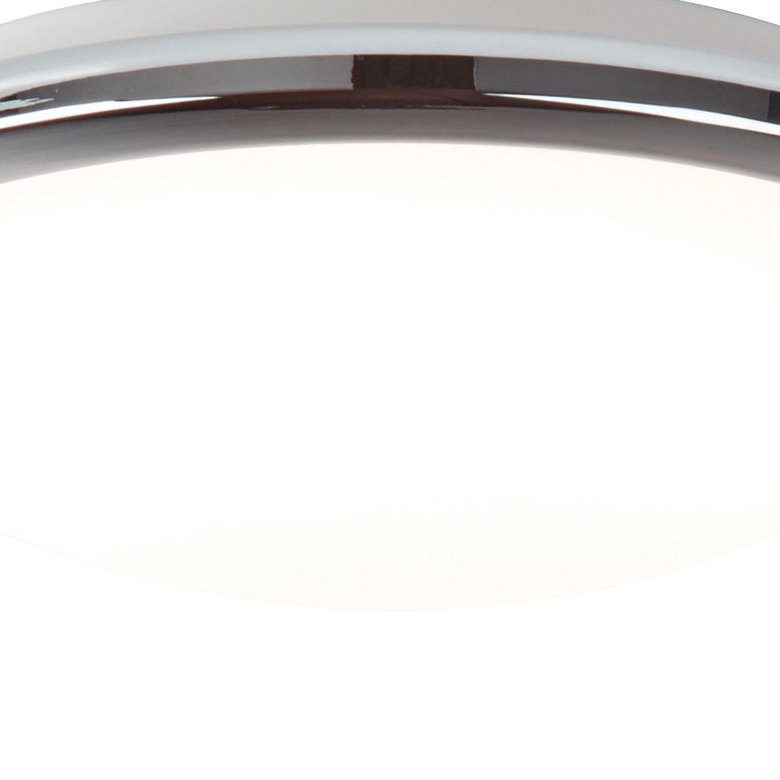 Plafoniera Contemporanea Knutsford Acciaio Cromo Vetro Bianco Led 14W 3500K